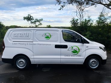 Luscious Gardens work vehicle.