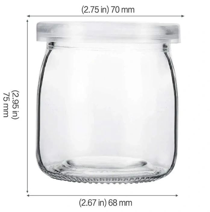 Glass Jars with plastic lids for plant tissue culture - 7oz./200ml