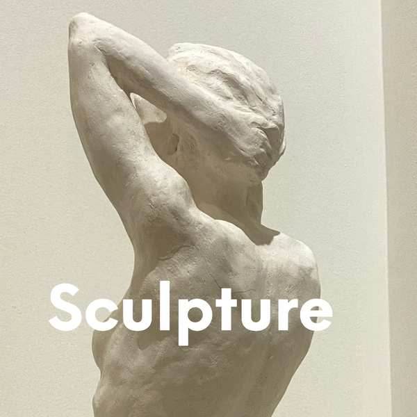 Sculpture of a woman, back and shoulders