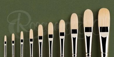 Rosemary & Co Brushes - Ivory Series Short Flats, Professional Art  Products