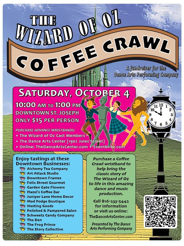 The Wizard of Oz Coffee Crawl fundraiser in St. Joseph on October 4.