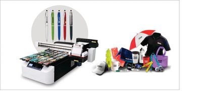 UV printing on acrylic signs, PVC boards and promotional products by Crescent Star Advertising in Du
