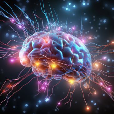 brain having light