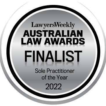 Lawyers Weekly Australian Law Awards Finalist Sole Practitioner of the Year 2022