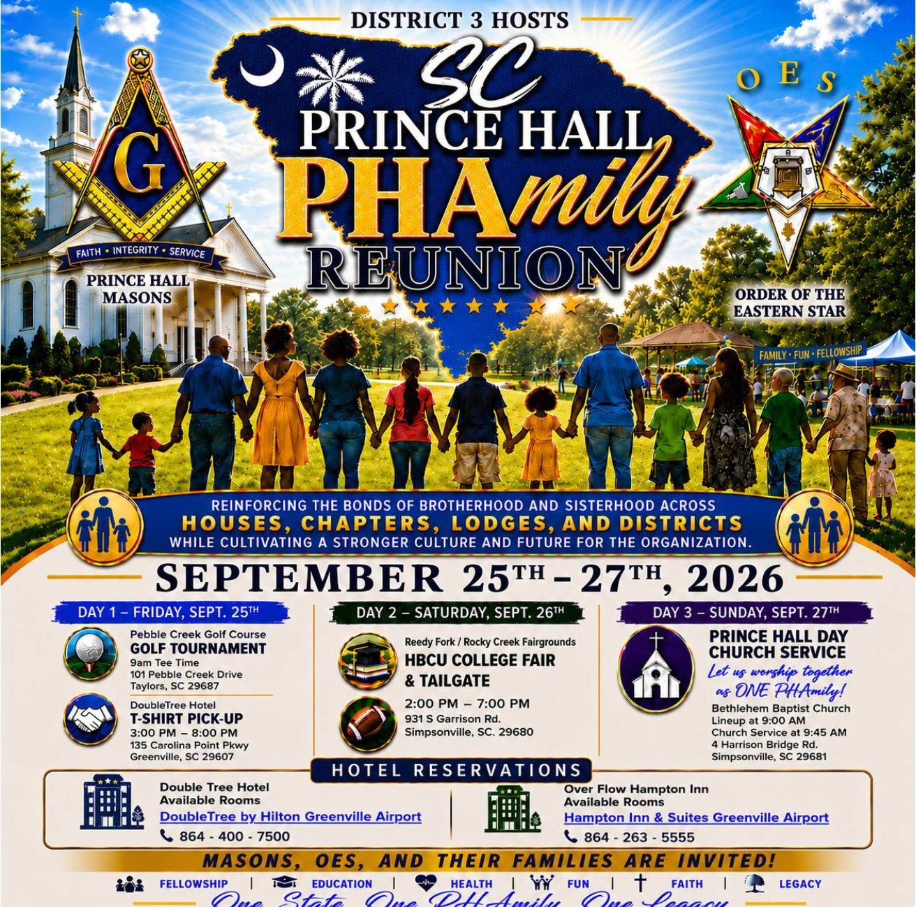 Prince Hall PHAmily Reunion Flyer 

