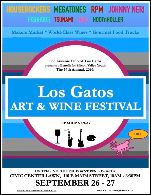 Los Gatos Art & Wine Festival 2026 flyer