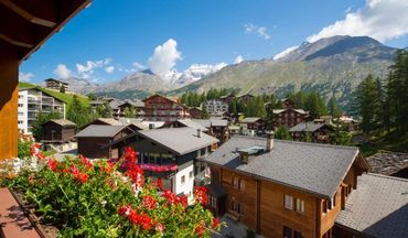 Balcony View  at Artemis Hotel Saas-Fee