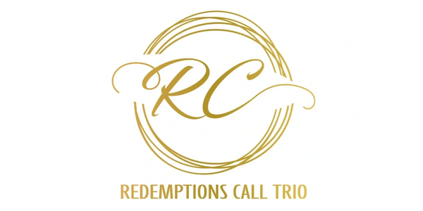 Elegant gold logo with intertwined circle and initials RC for Redemptions Call Trio.