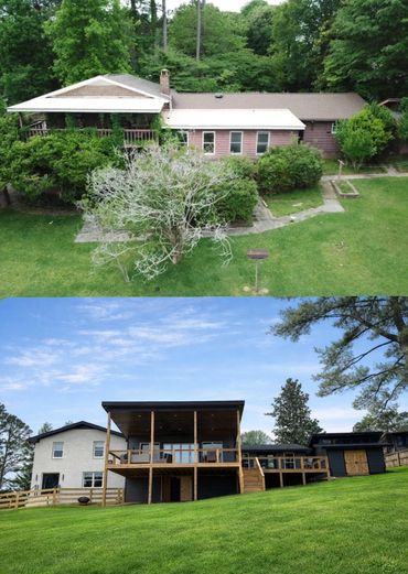 Before & after Lake House Renovation