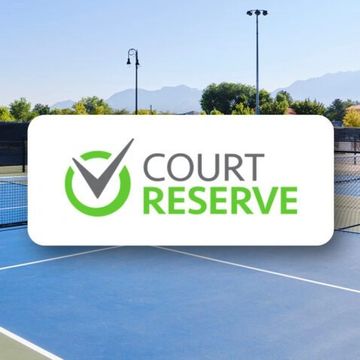 pickleball court and court reserve logo