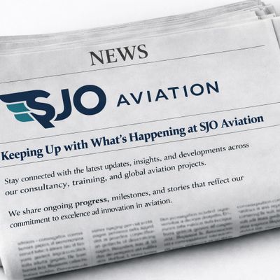 Newspaper featuring SJO Aviation updates and news.