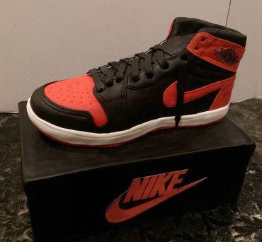 Nike high top tennis shoe and box birthday cake