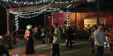 alt="DJ or live bands on the dance pavilion at Honey Lee Ranch"