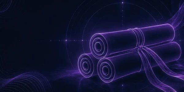 3 purple scrolls