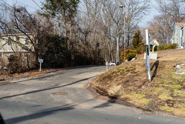 Empty rood with trees