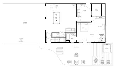 As-Built floor plan for a client's rental cabin.