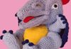 Kathleen Early -dinasaur - stuff animal -full bodied hand puppet - crochet pattern