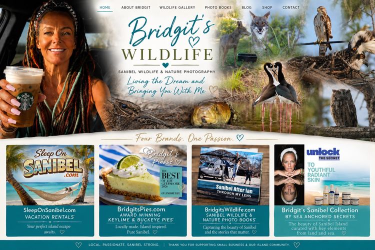 Bridgit’s Wildlife offers vacation  rentals, award winning homemade pies, fabulous island skincare 