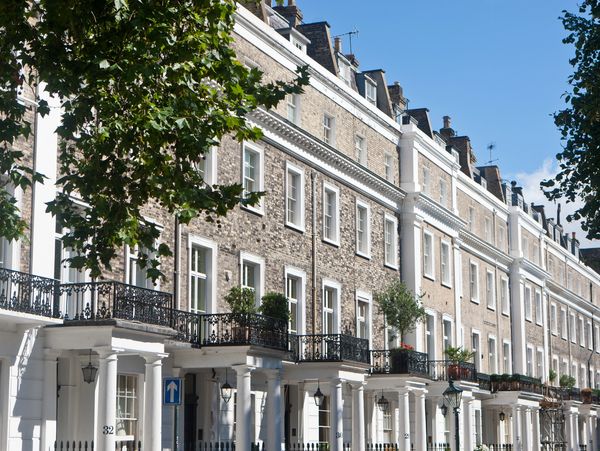 Row of houses in London Kensington