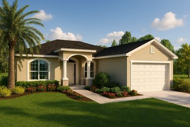 The Hampton Elevation A with stone column upgrade