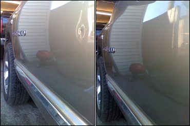 Ram truck door paintless dent removal.