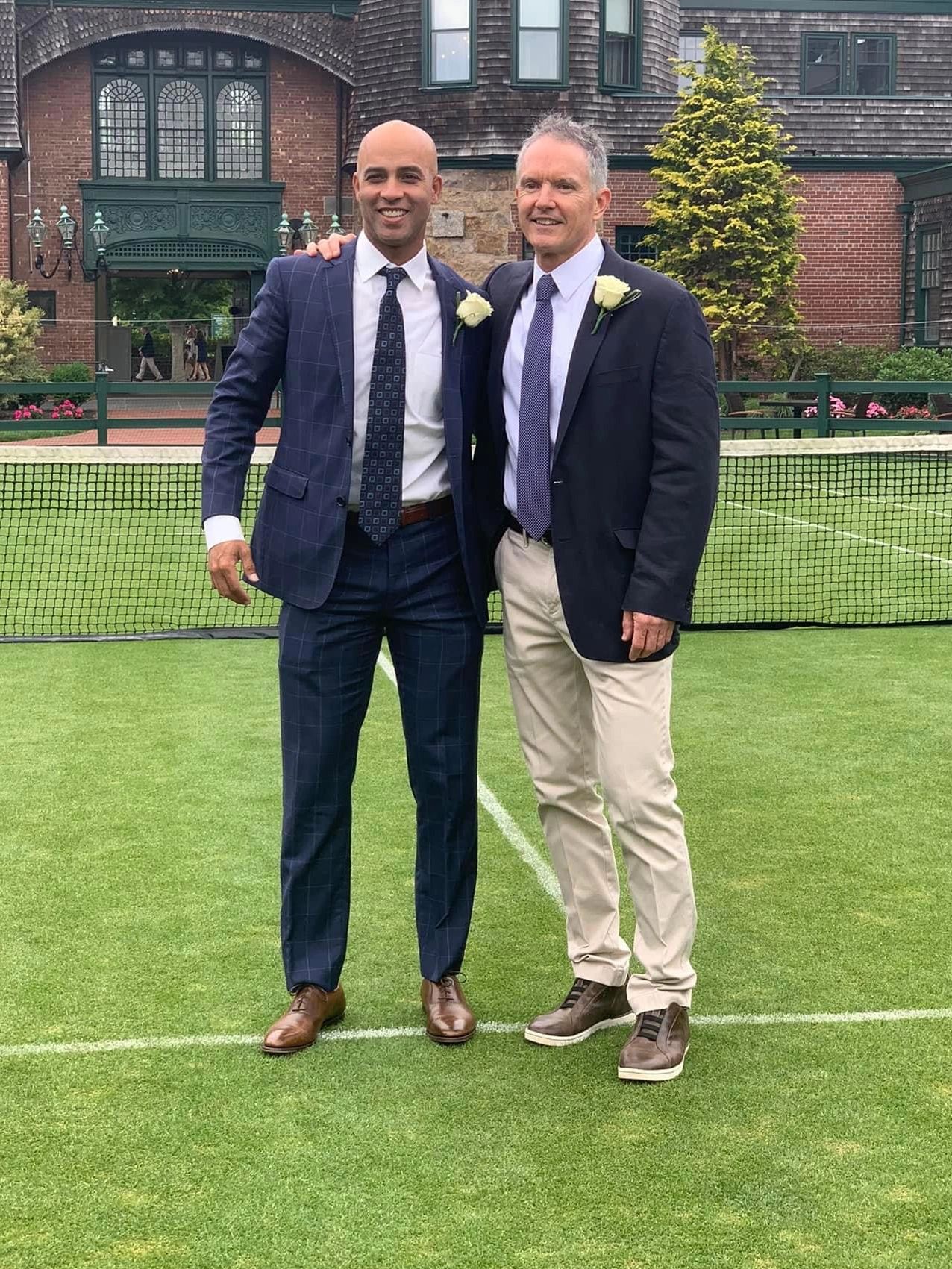 JB and Coach into NE Tennis Hall of Fame