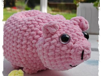 Crocheted piggy bank