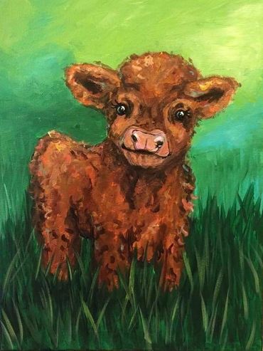 Custom pet portrait painting baby cow
Kate Lee laird art 