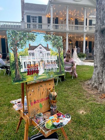 Live wedding painting Wedding Artist Ceremony  reception art entertainment
