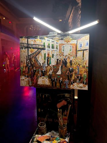 Live wedding painting Wedding Artist Ceremony  reception art entertainment First dance