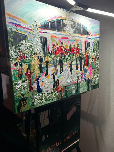 Live wedding painting Wedding Artist Ceremony  reception art entertainment