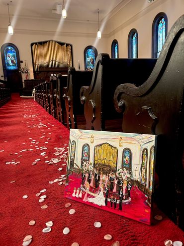 Live wedding painting Wedding Artist Ceremony  reception art entertainment 