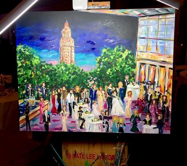 Live wedding painting Wedding Artist Ceremony  reception entertainment Capital building Louisiana