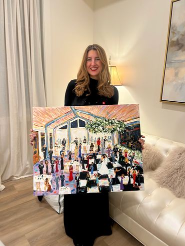 Live wedding painting Wedding Artist Ceremony  reception art entertainment Large size