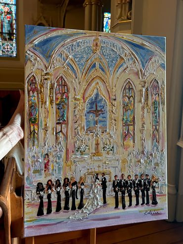 Live wedding painting Wedding Artist Ceremony  reception art entertainment