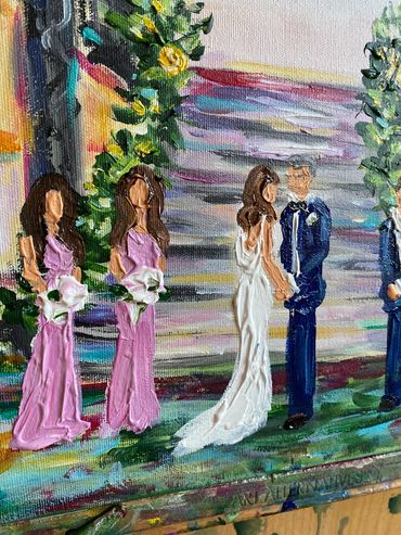 Live wedding painting Wedding Artist Ceremony  reception art entertainment Bride groom art