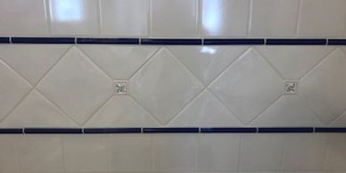 Tiles on a diagonal can add a lot of interest and design without breaking the budget 