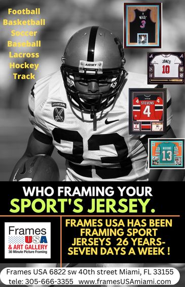 Sports Team Jersey Framing Miami, Florida - Frames To Go Miami –  framestogomiami