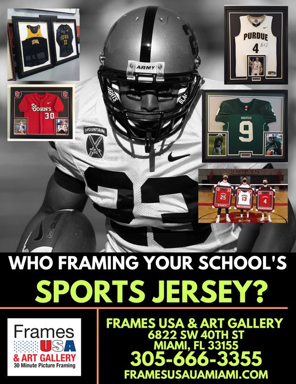 Sports Team Jersey Framing Miami, Florida - Frames To Go Miami –  framestogomiami