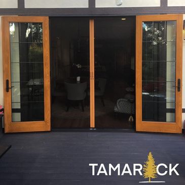 Retractable Screen Door on French Doorway