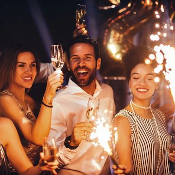 glamorous celebration with friends