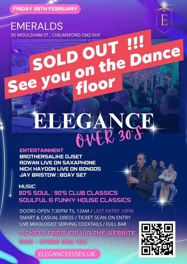 Over 30s event Chelmsford 