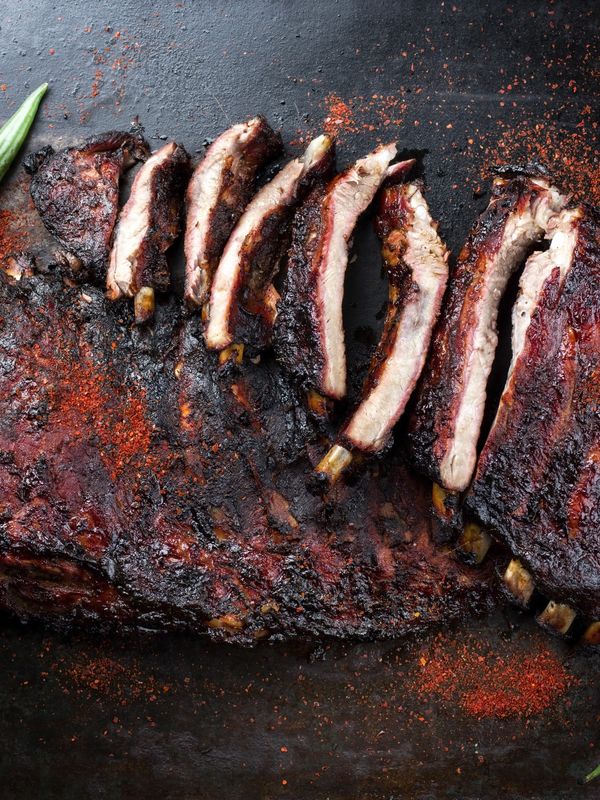 Pork Ribs American style rub bbq slow cooked and smoked deal