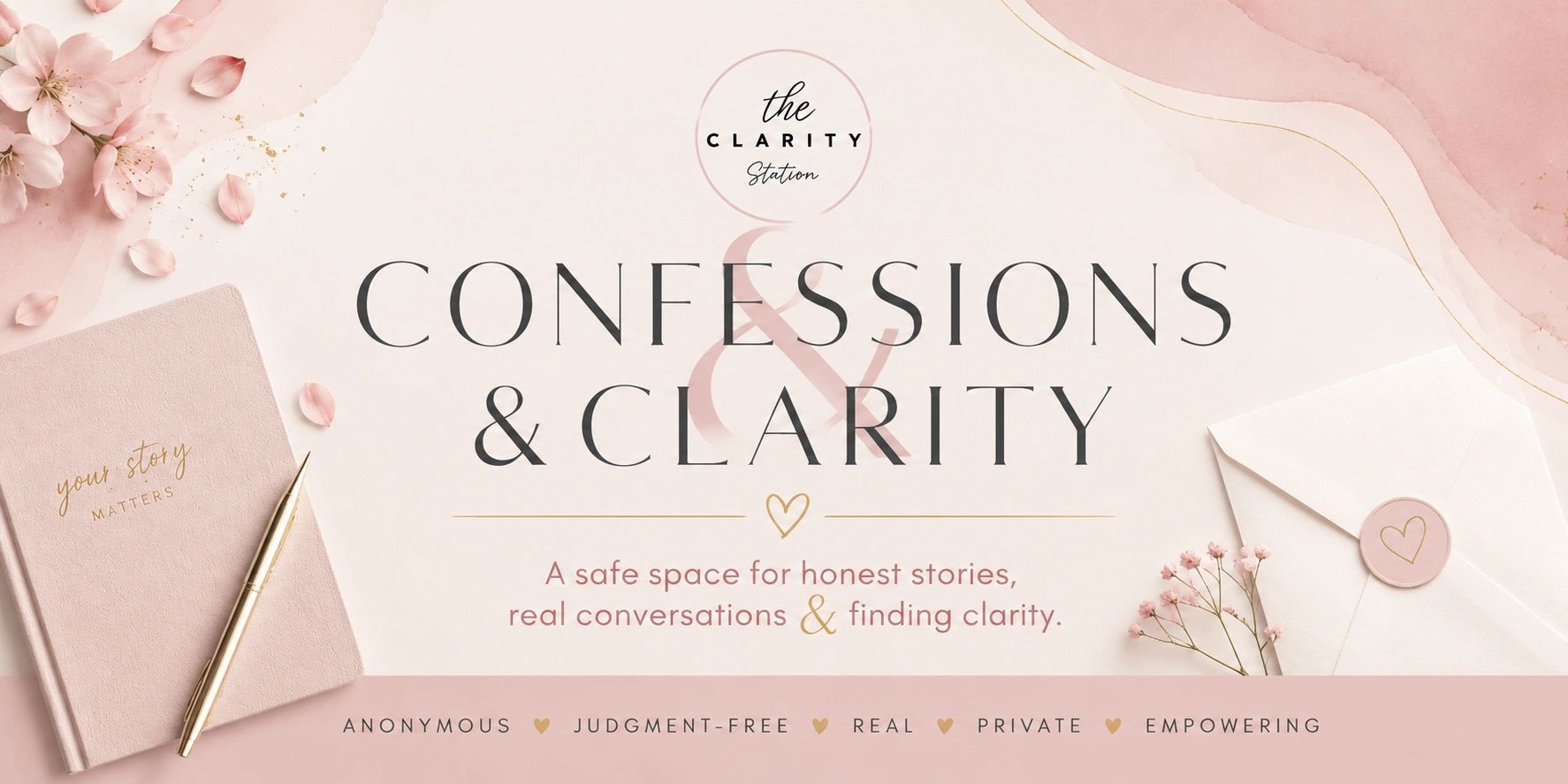 Confessions &amp; Clarity: a safe, judgment-free space.