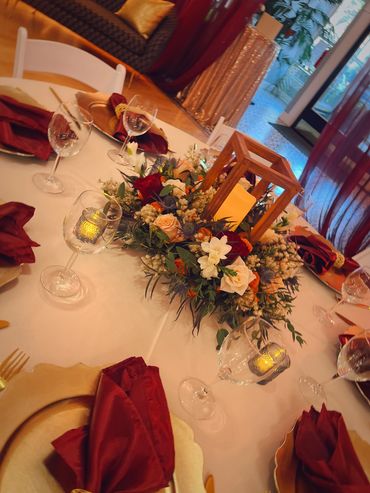 Wedding Reception Set Up, Fall Wedding, Small Banquet Wedding Hall Torrance,  Event Planner, Florals