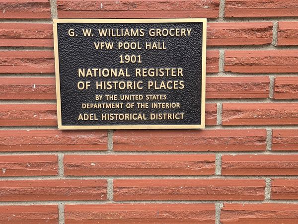 A picture of a National Historic District plaque from 1901.
