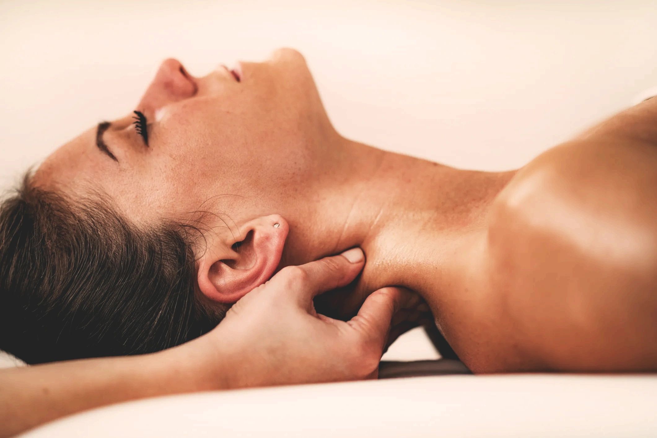 Relaxing neck massage. 