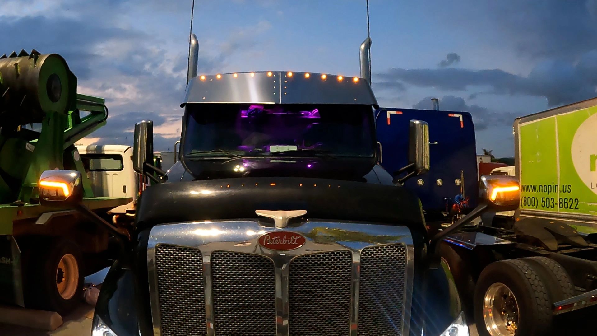 Installing a drop visor on a 2106 Peterbilt 579