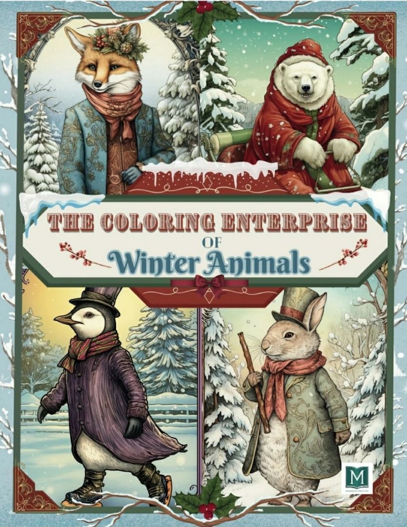 Winter Animals Coloring Book