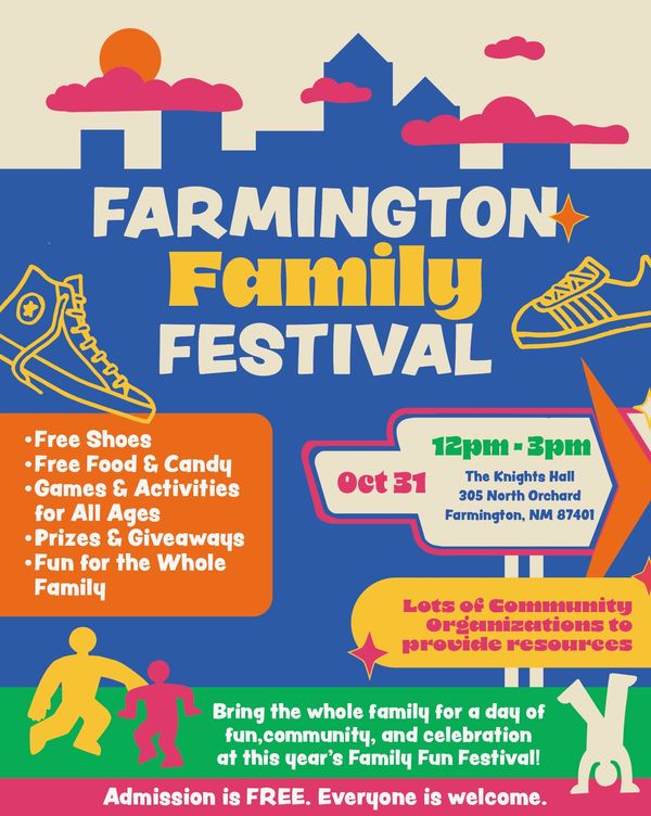 Farmington Family Festival flyer with event details and free admission.